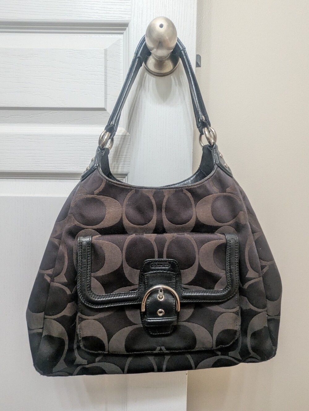 Coach Campbell Signature Hobo Shoulder Bag
